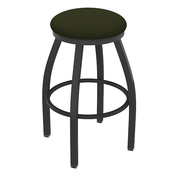 36" Swivel X-Tall Bar Stool, Pewter Finish, Canter Pine Seat